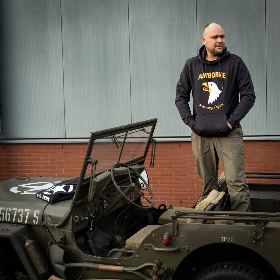 Fostex Hoodie 101st Airborne Eagle - Dark Grey