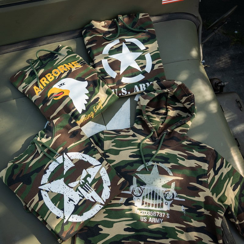 Hoodie Allied Star-Punisher camo - Woodland