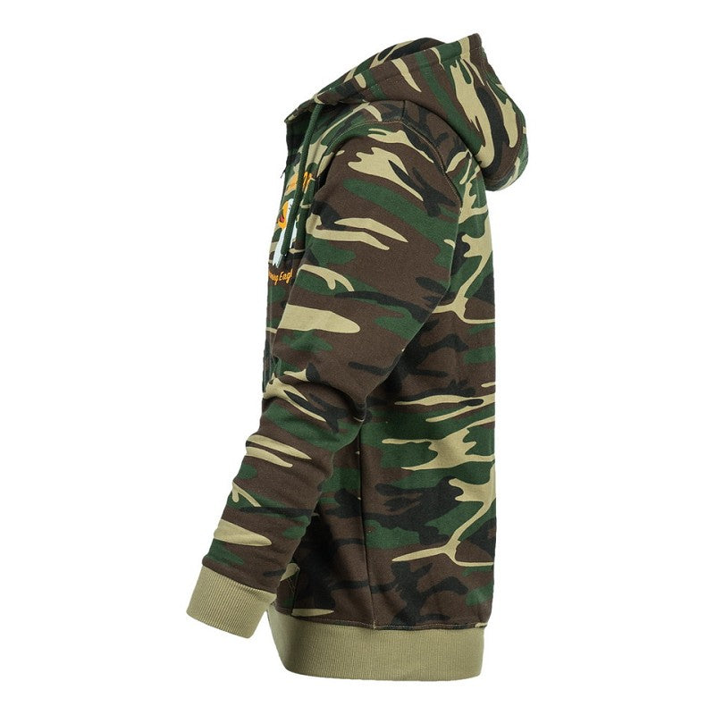 Hoodie met rits 101st Airborne Eagle camo - Woodland