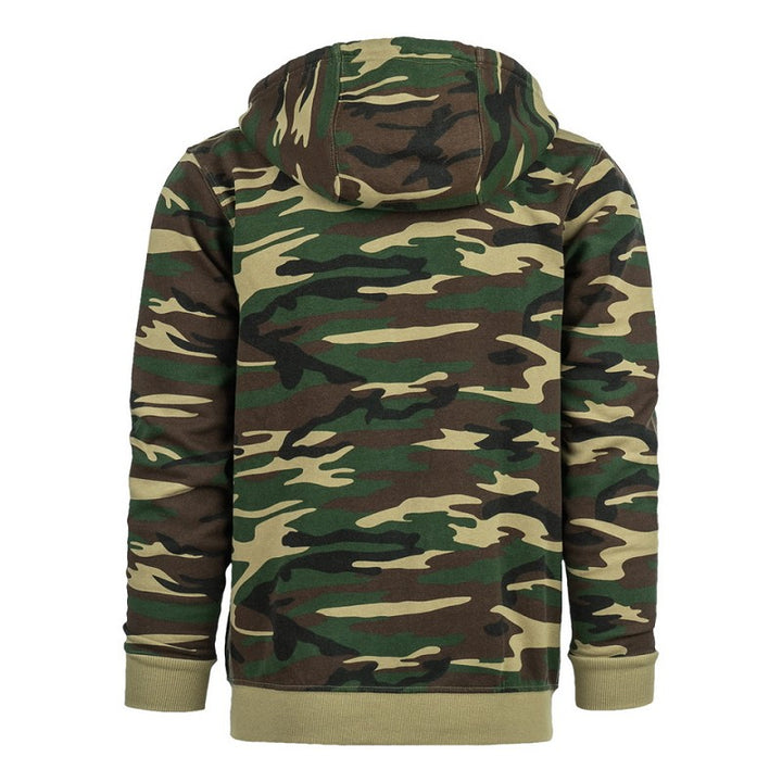 Hoodie met rits Allied Star-Willy jeep camo - Woodland