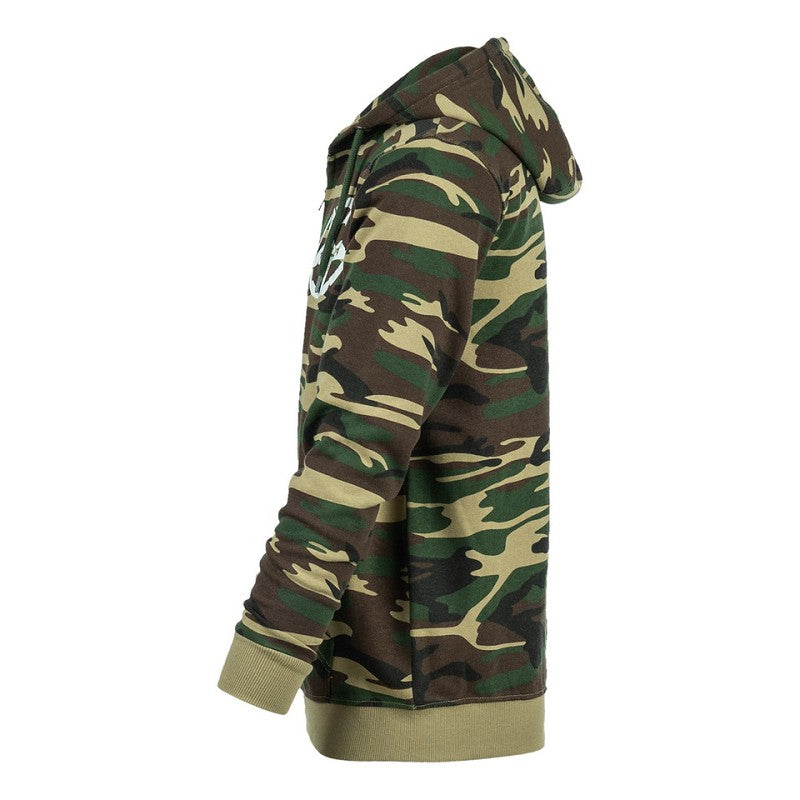 Hoodie met rits Allied Star-Punisher camo - Woodland