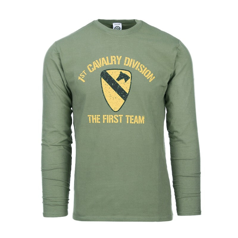 Fostex shirt First Cavalry Division lange mouw - Groen