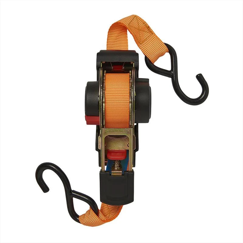 ProPlus Spanband met ratel + 2 haken 350cm 320kg automatisch oprollend