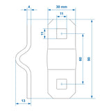 ProPlus Montagebeugel voor D-ring 10mm