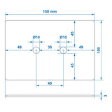 ProPlus Montageplaat voor 342136 en 342133