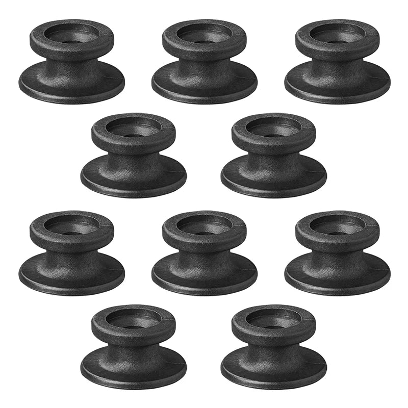 ProPlus Koordhouder - Rond - Ø 19/25 x 13 mm - Kunststof - Zwart - 10 stuks