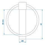 ProPlus Borgpen 6mm met ring 2 stuks in blister