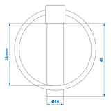 ProPlus Borgpen 10mm met ring 2 stuks in blister