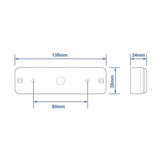 ProPlus Achterlicht 12/24V 3 functies 135x38mm LED met houder zwart