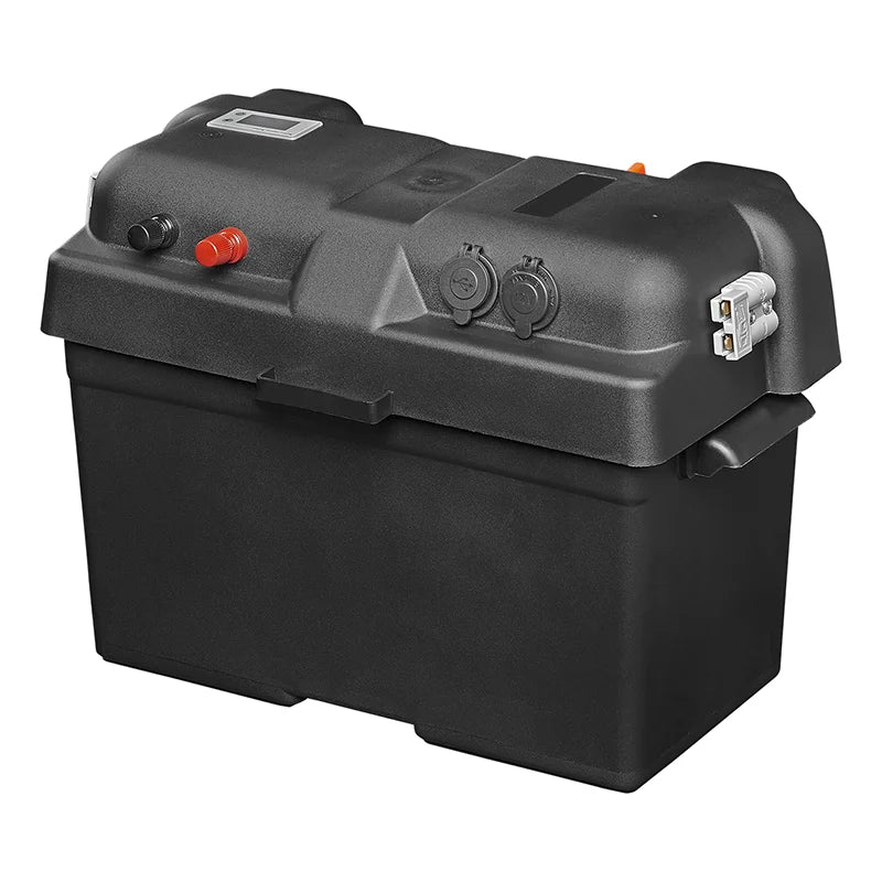 ProPlus Accubak 35x18x23cm 2x USB - 1x 12V stekkerdoos - Voltmeter - 2x Anderson stekker