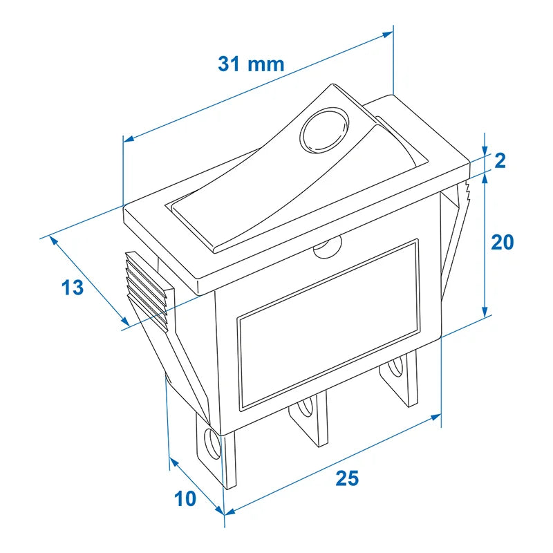 ProPlus Wipschakelaar LED groen 12V / 24V-max. 10A in blister