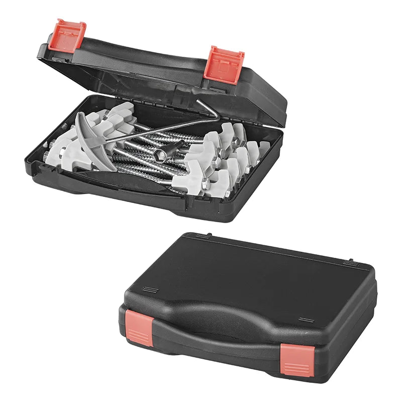 ProPlus Tentharing 20 cm metaal schroefbaar met kunststof haak en schroefkop - set van 20 stuks in koffer