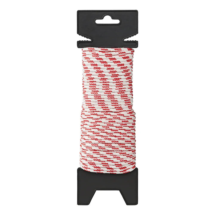 ProPlus Gevlochten Touw - Ø 4 mm - 20 meter - Rood/ Wit