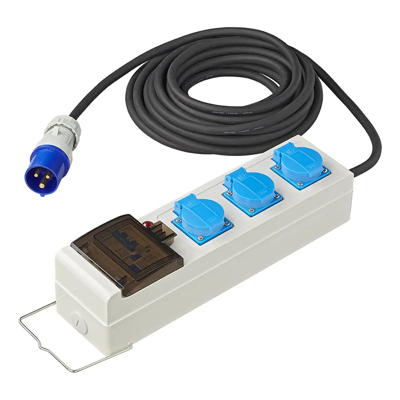 ProPlus Tent-/vouwwagen unit 10M 3x1,5mm² met MCCB en ALS + 2xUSB