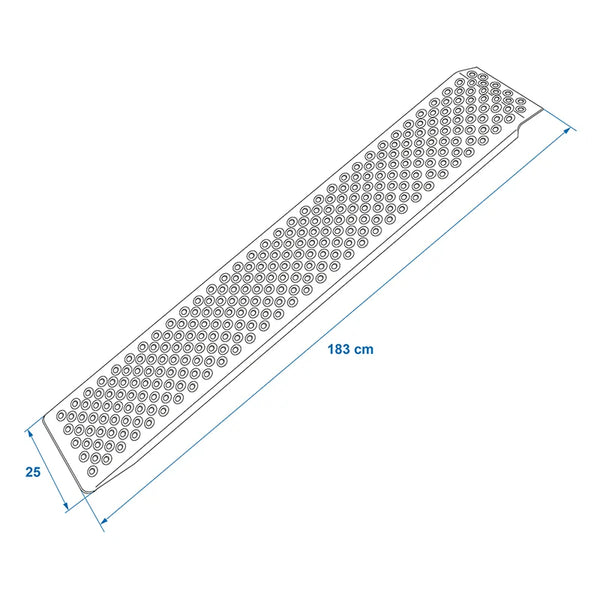 ProPlus Oprijplaat aluminium 183x25cm 500kg per stuk