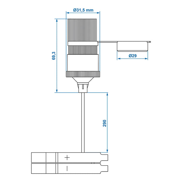 ProPlus Sigarettenaanstekerdoos met accuklemmen 12V/24V-16A