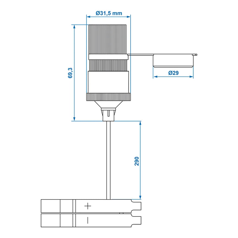 ProPlus Sigarettenaanstekerdoos met accuklemmen 12V/24V-16A