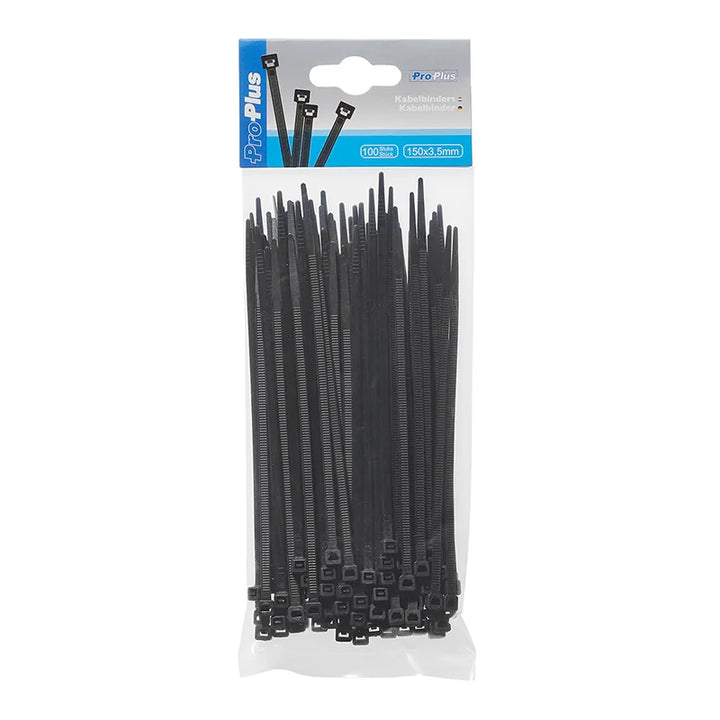 ProPlus Kabelbinders 150x3,5mm 100 stuks zwart