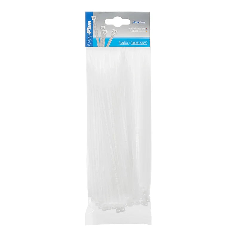 ProPlus Kabelbinders 200x3,5mm 100 stuks wit
