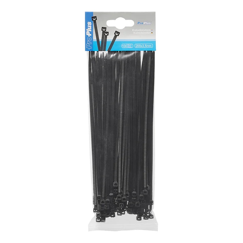 ProPlus Kabelbinders 200x3,5mm 100 stuks zwart