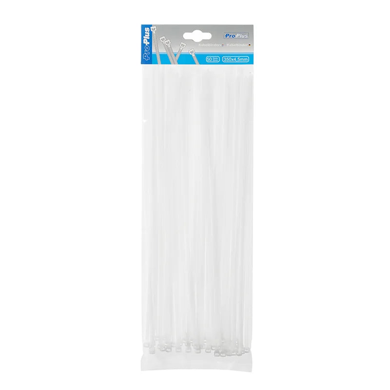 ProPlus Kabelbinders 350x4,5mm 50 stuks wit