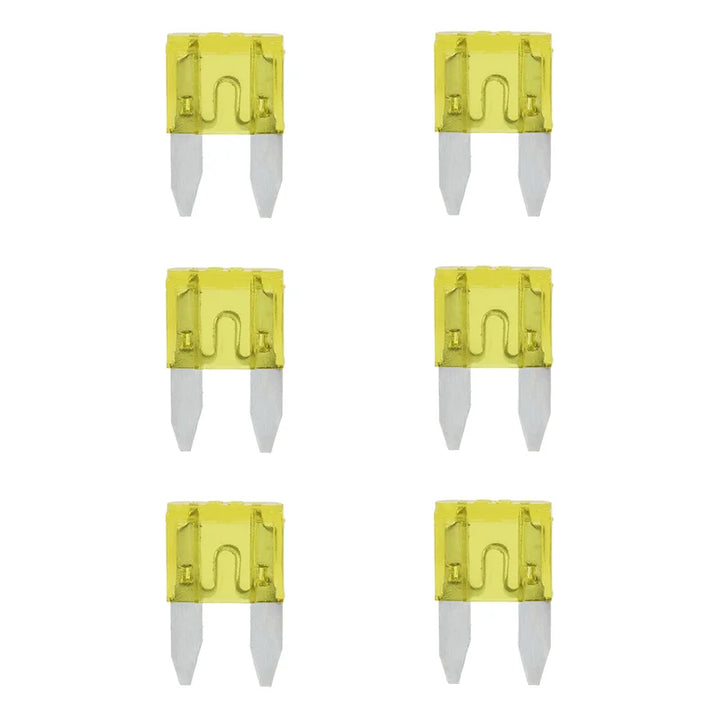 ProPlus Steekzekeringen mini 20A geel 6 stuks in blister