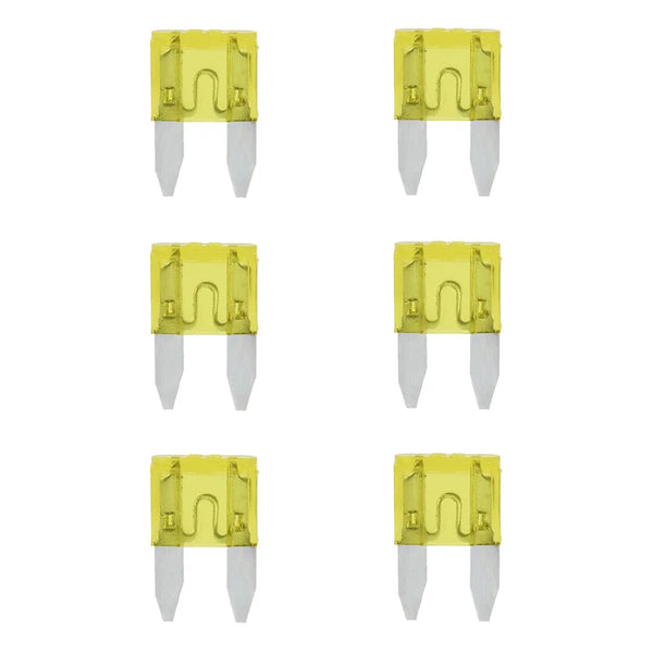 ProPlus Steekzekeringen mini 20A geel 6 stuks in blister