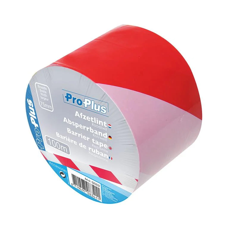 ProPlus Afzetlint rood/wit