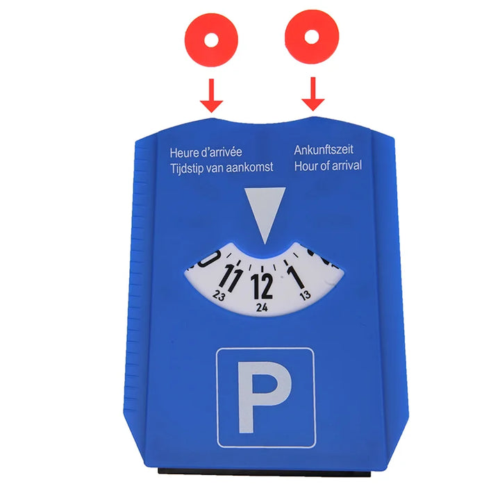 ProPlus Parkeerschijf NL/D/F/GB met ijskrabber &amp; winkelwagenmuntjes