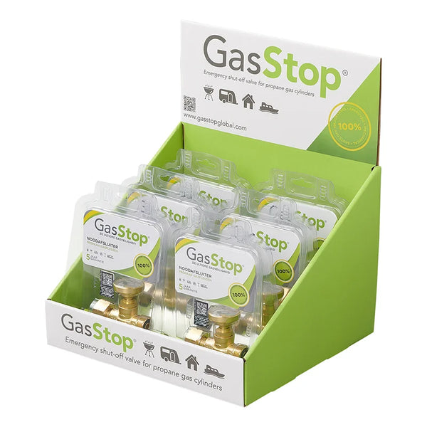 ProPlus GasStop gasfleszekering voor propaangasflessen NL 21,8mm LH (G.5) 6 stuks in display box