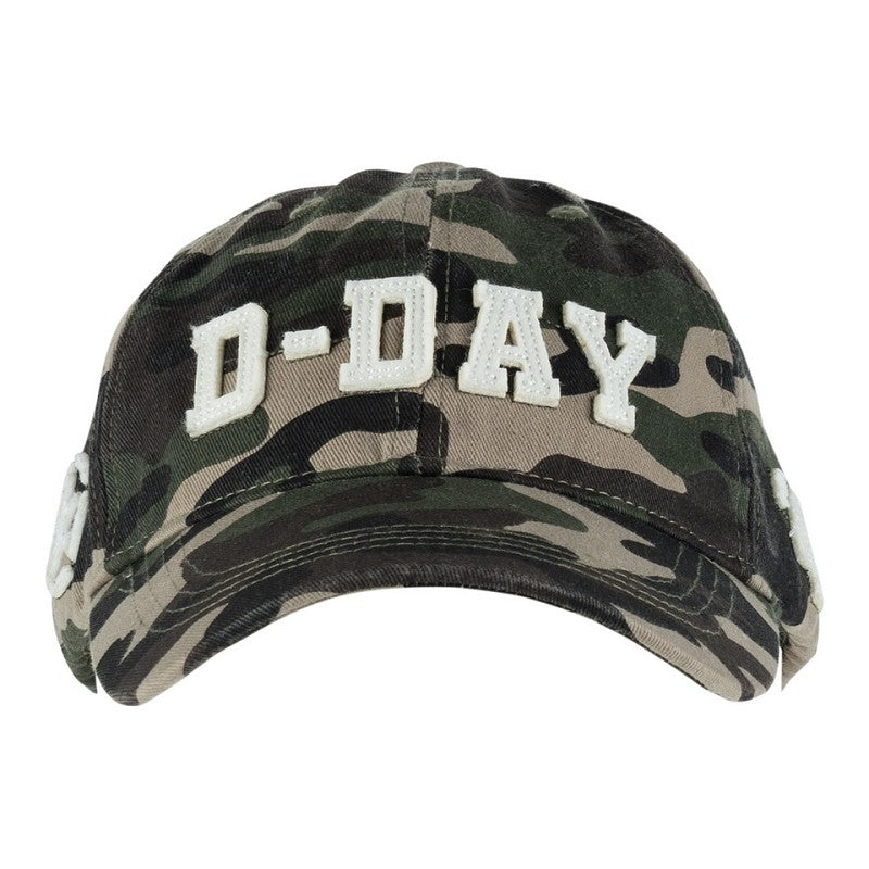 Baseball cap D-Day stonewashed '44 camouflage - Woodland