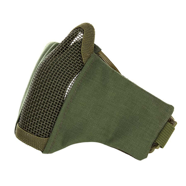 Airsoft face mask nylon/mesh - Groen