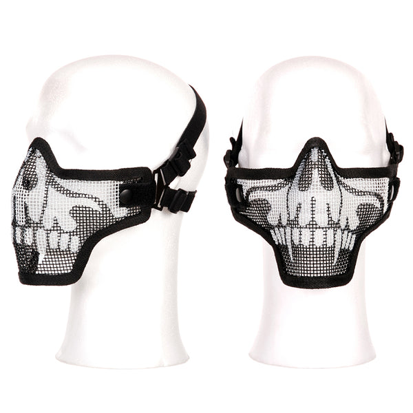 Airsoft beschermings masker skull - Zwart