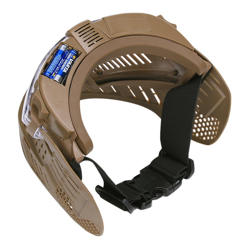 Masker met LED - Khaki