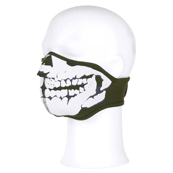 Gezichts masker neopreen skull 3D - Groen