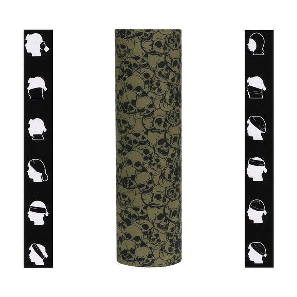 Tactical wrap met skull (Coolmax) - Groen