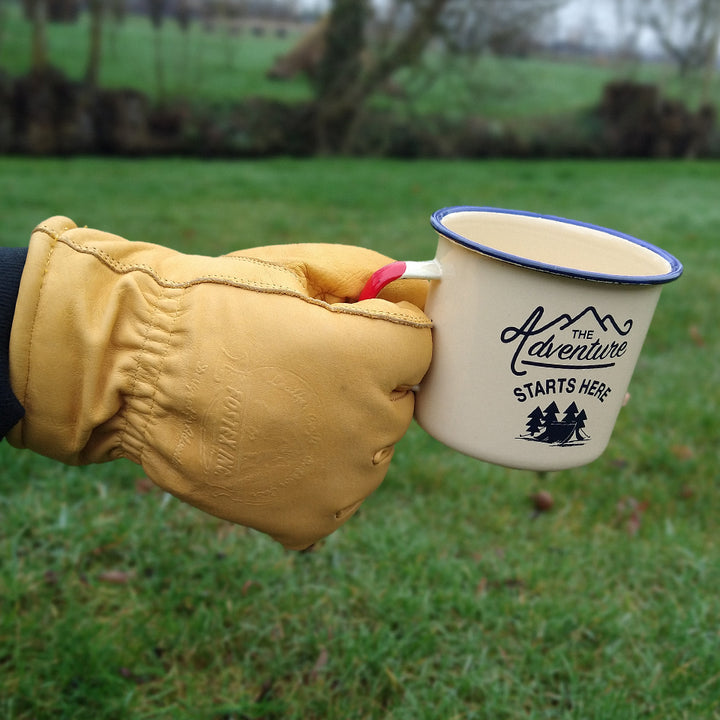 Fostex Leren Outdoor Handschoen - Geel