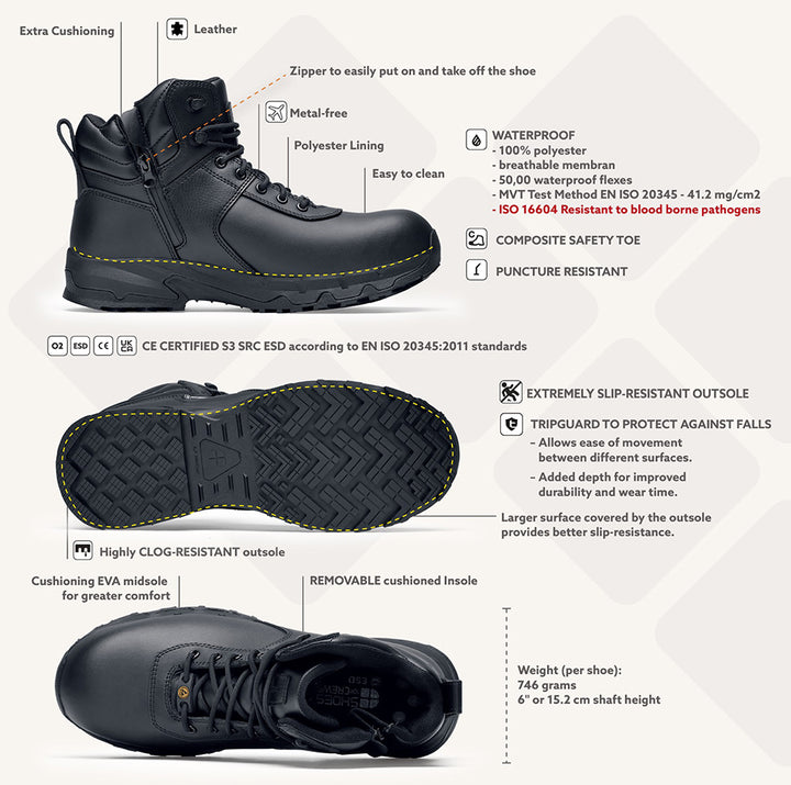 SFC Guard Halfhoog Security Werkschoenen- Zwart