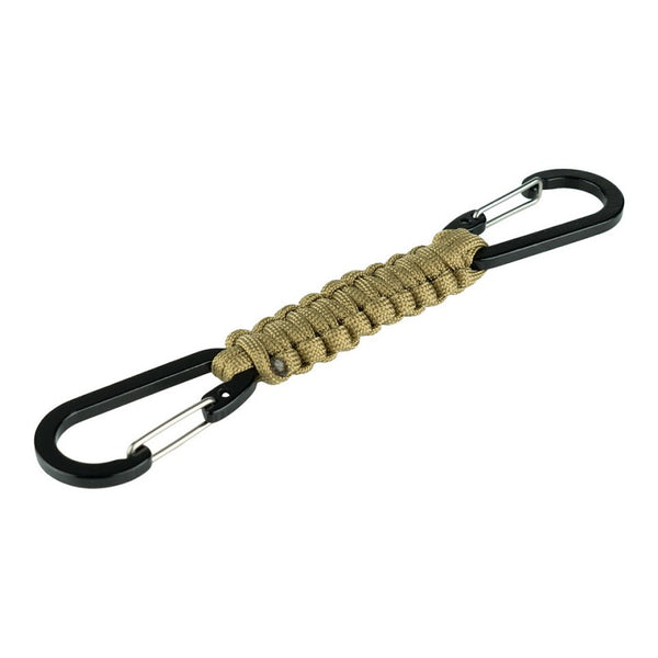 Paracord dubbele karabijnhaak JF026 - Coyote