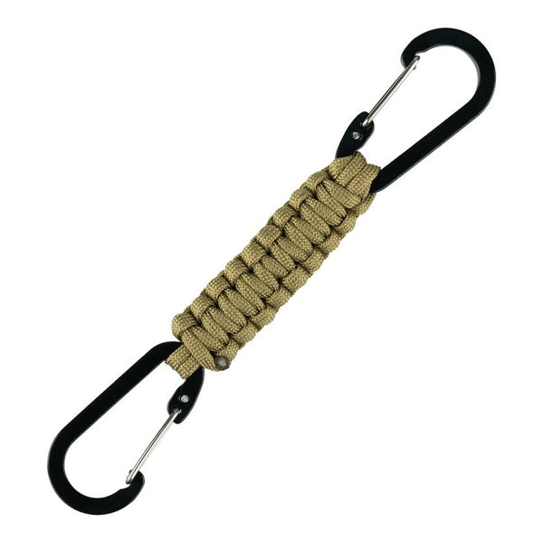 Paracord dubbele karabijnhaak JF026 - Coyote