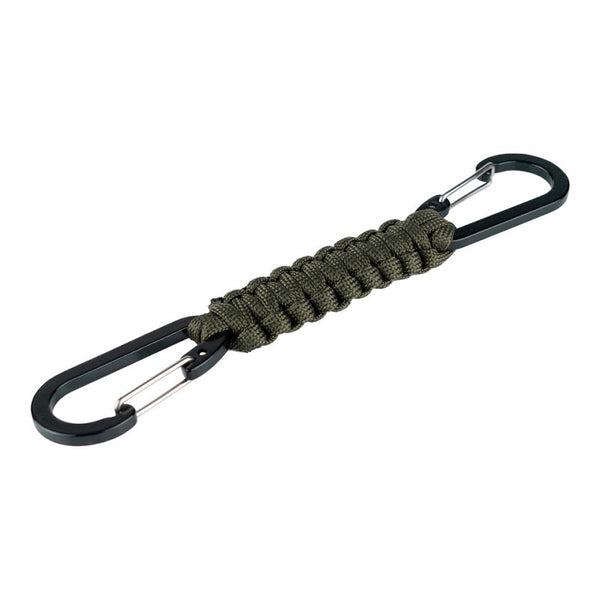 Paracord dubbele karabijnhaak JF026 - Groen