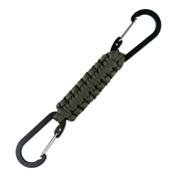 Paracord dubbele karabijnhaak JF026 - Groen