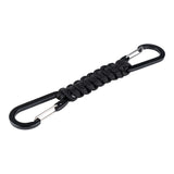 Paracord dubbele karabijnhaak JF026 - Zwart