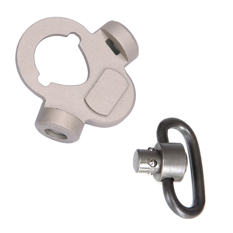 EX243 Dual side QD sling swive - Zilver/Chrome