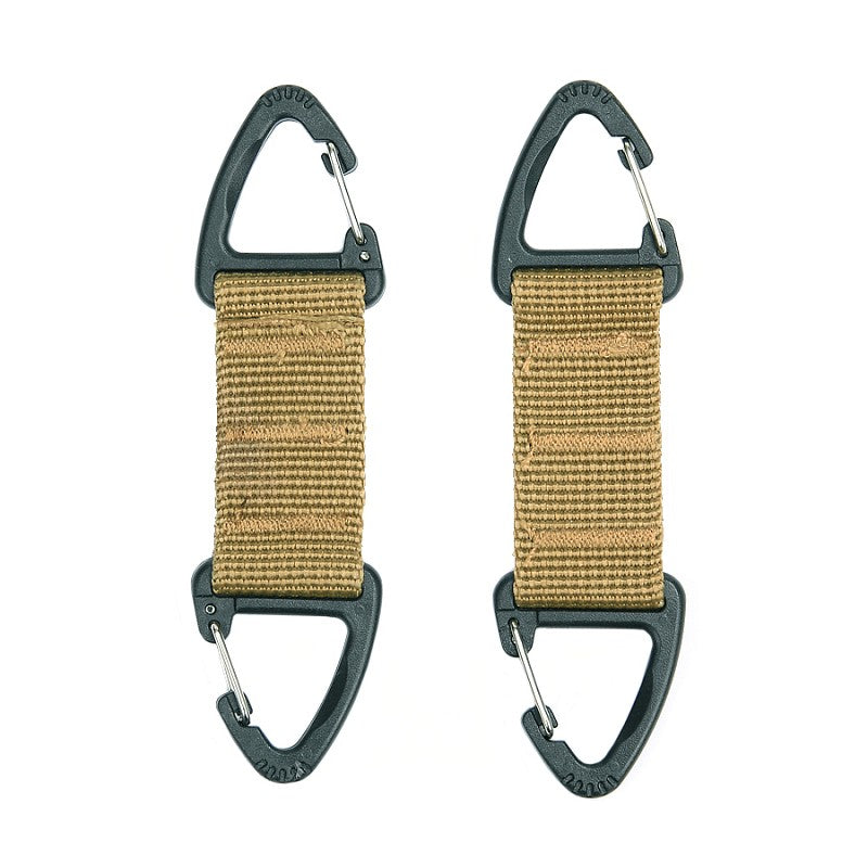 101 INC Double carabiner hook 2-pack JFO01 - Coyote