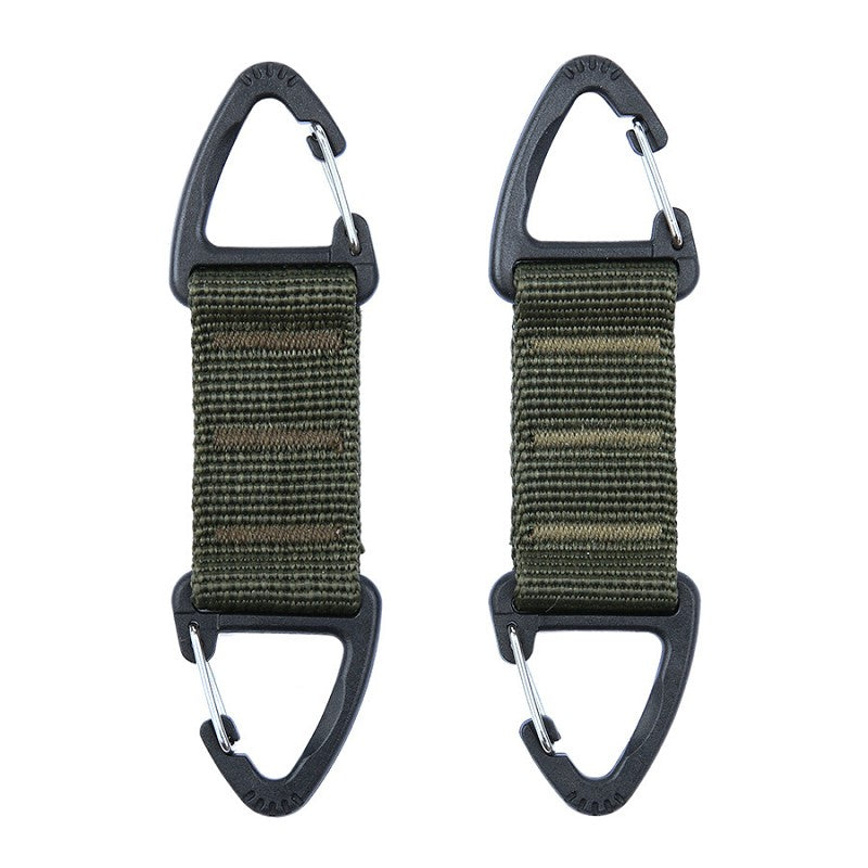 101 INC Double carabiner hook 2-pack JFO01 - Groen