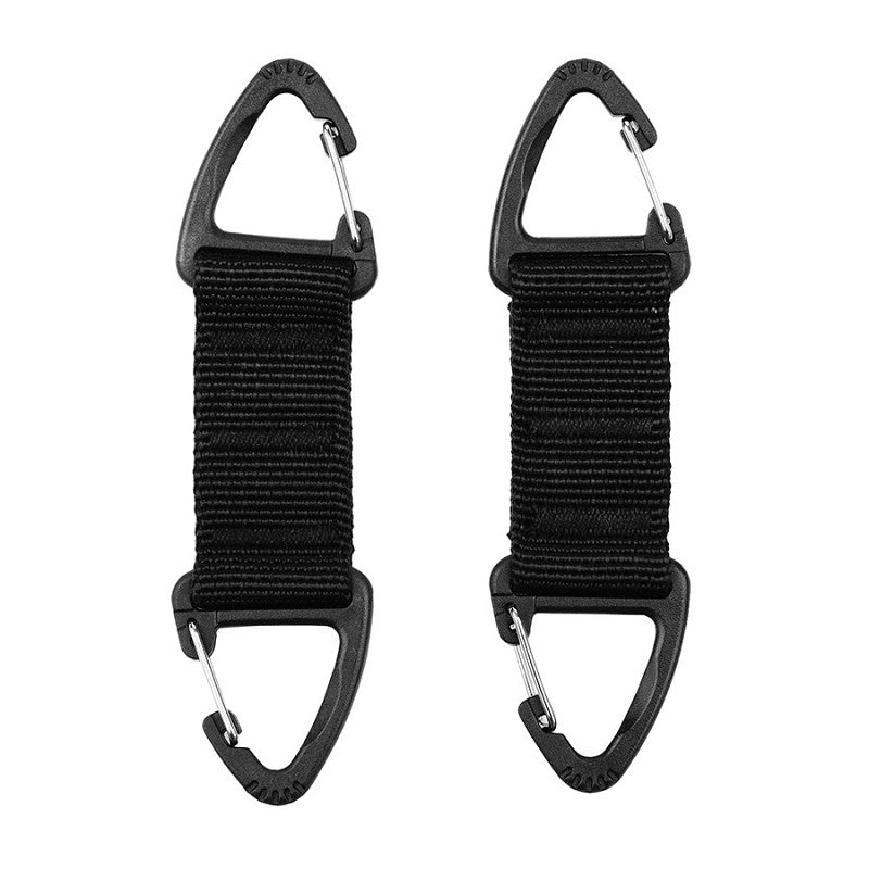 101 INC Double carabiner hook 2-pack JFO01 - Zwart