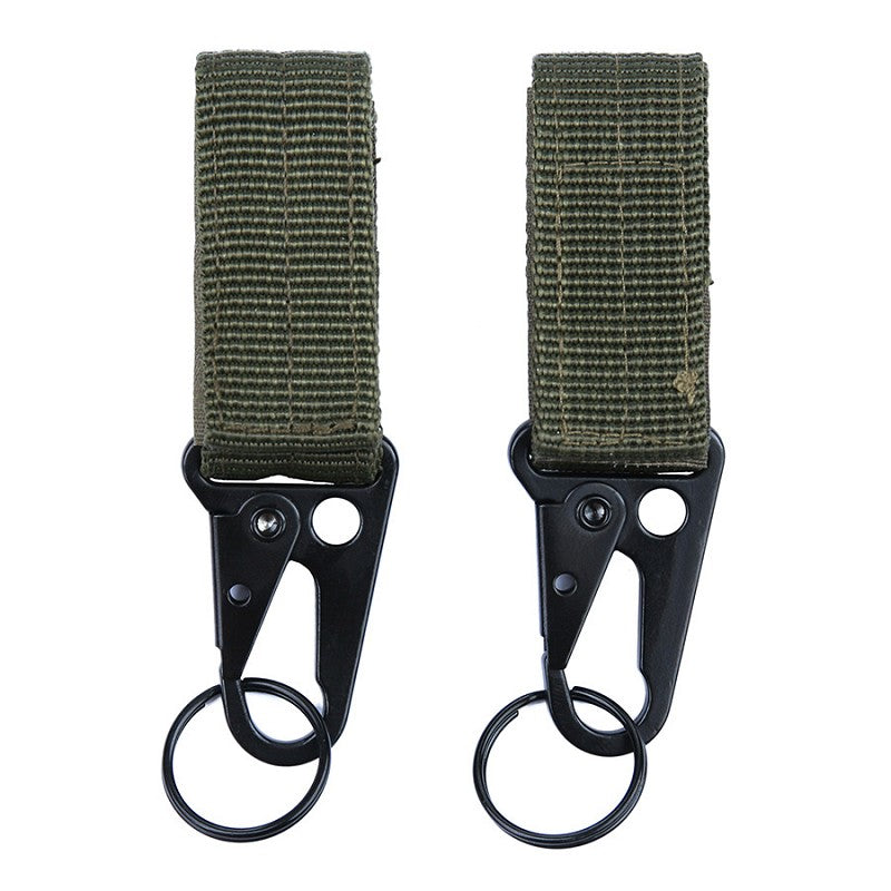 Molle snap hook with keyring 2-pack JFO03 - Groen