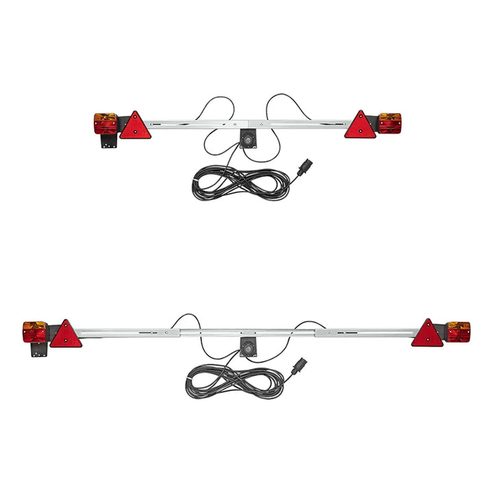 ProPlus Verlichtingsbalk metaal 140-200cm uitschuifbaar + 12M kabel