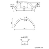 ProPlus Spatscherm metaal hoekig 14 inch (2075)